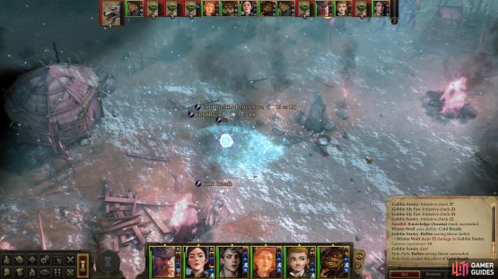 The Winter Wolf&rsquo;s breath weapon can deal heavy damage.