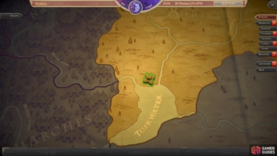 Select your capital on the kingdom map,