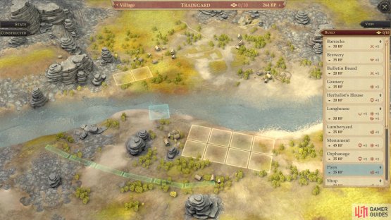 and a riverside village, both in the Outskirts.