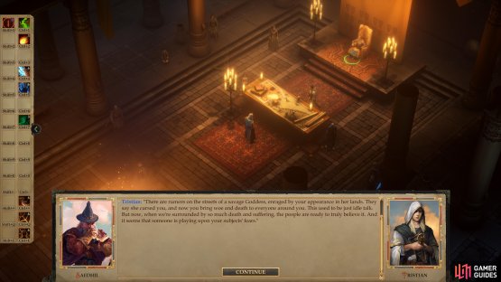 Return to your throne room after this to start Tristian&rsquo;s companion quest &ldquo;Kingdom of the Cleansed&rdquo;.
