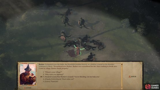then talk to him and he&rsquo;ll tell you a bit about Lizardfolk tribal culture.