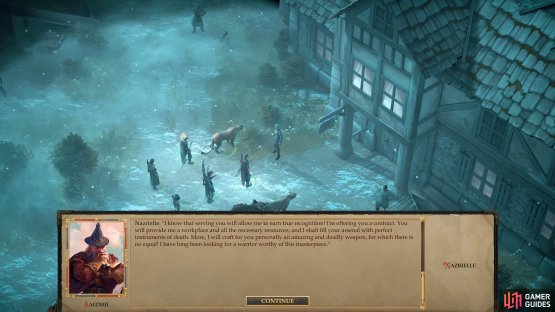 Talk to Nazrielle in your Kamelands village and accept her offer to work for you,