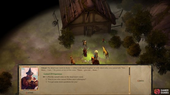 Give the coins to Dorsy to free him from his curse for a Cloak of Resistance +2.