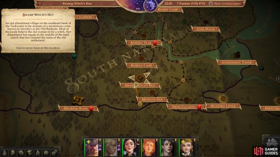 Travel to the Swamp Witch&rsquo;s Hut area,