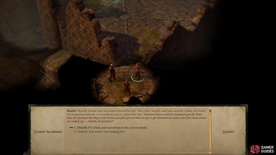 Succeed at several Stealth checks to get the drop on some Bandits.