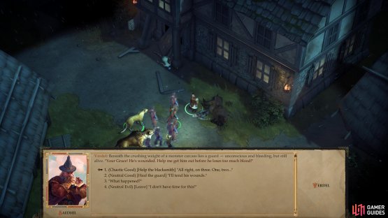 Help Verdel rescue a guard for some XP.