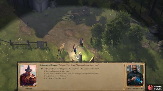 Talk to Bartholomew and he&rsquo;ll ask for your help in dealing with a trapped troll.