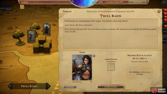 Assign you general to deal with recurring &ldquo;Troll Raids&rdquo; events,