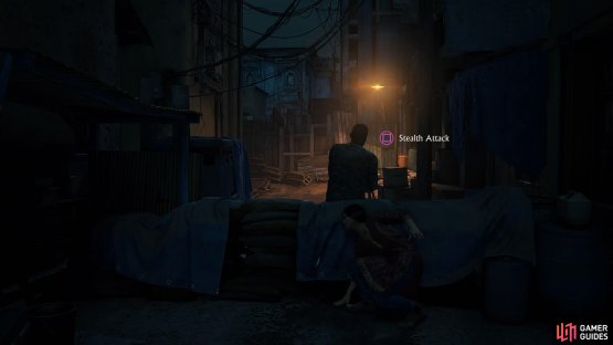 Stealth attack enemies with square