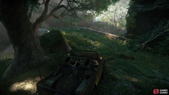 Cross the stone bridge