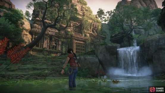 Head to the large ruins