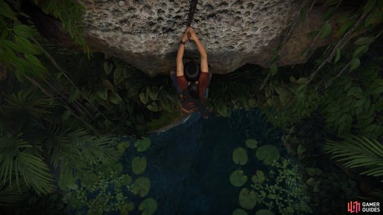 Drop down into the water to approach Asav&rsquo;s men patrolling the next area