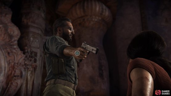 Knock the gun from Asav&rsquo;s hand to start the fight