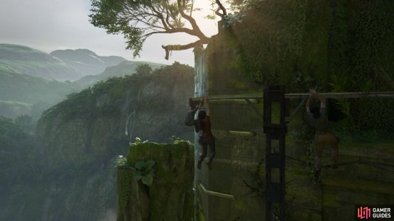 Make your way around the cliff