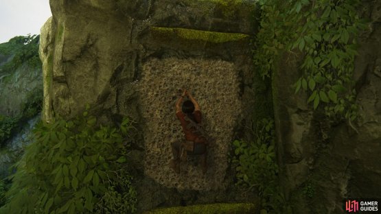 Jump to the piton-able wall after riding the slopes down