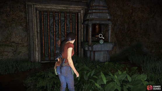 Unlock the bars on the door