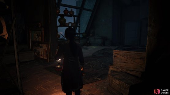Head for the windows on the left side of the room