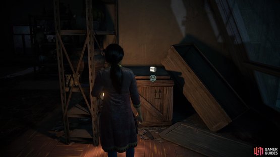 Treasure #7 sitting on a crate