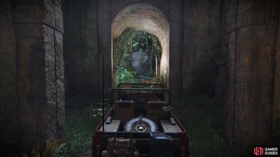 Jump out of the jeep and turn around