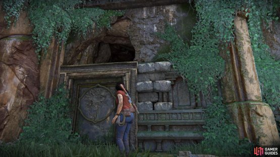 Vault through the gap above the door