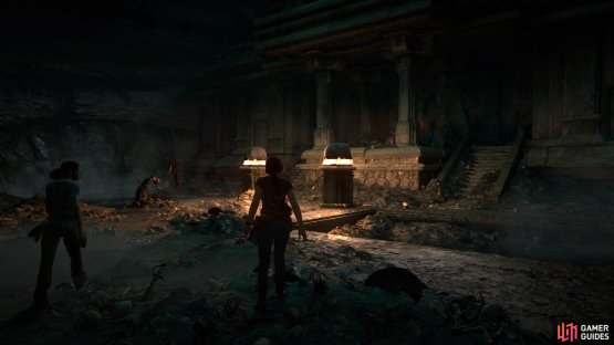 Look to the upper far left side of the room