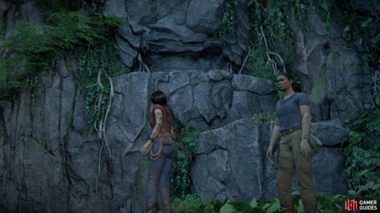 You&rsquo;ll come to a gap that you can vault up into
