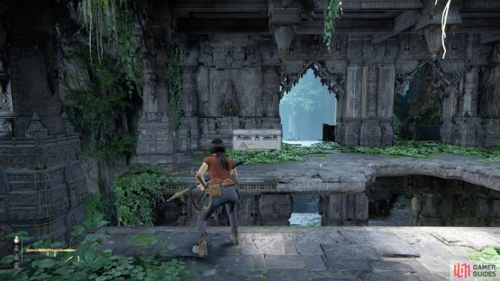 Hop across the gap at the top for lockbox #16