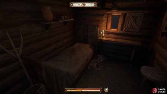 Interact with the bed and select &lsquo;Sleep&rsquo; to open the time dial.