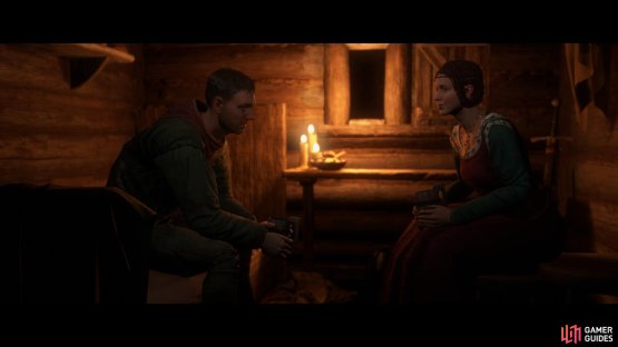 Lady Stephanie visits Henry to comfort him.