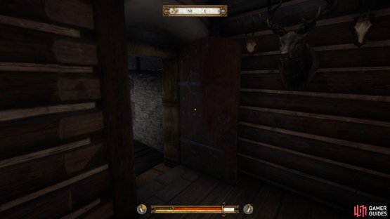 Access the tower through the door at the end of the hallway in the main living quarters.