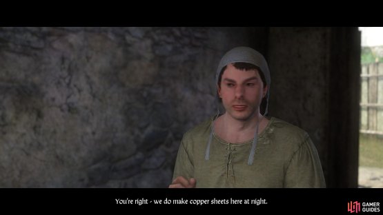 His son, on the other hand, is susceptible to some persuasion. Exhaust the dialogue options to get the truth out of him.