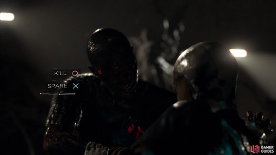Choose to kill her for the part you need or leave her alone