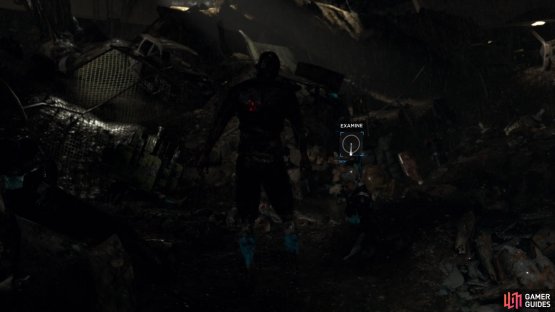 Find the female android on the bottom of a small heap