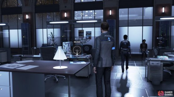 Find the magazine on the counter before Hank&rsquo;s desk