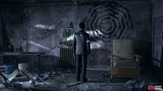 Analyse the poster on the wall in the main room