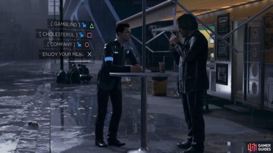 Work through the dialogue options however you see fit