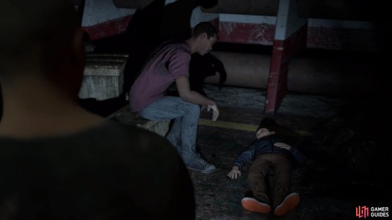 Talk to Josh, sitting by the android child