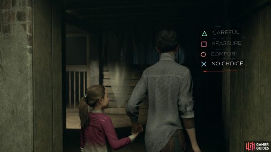 Talk to Alice on the way to the basement