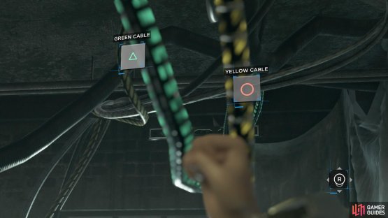 Pull the green cable first