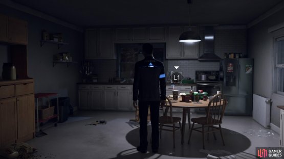 Find the photo of Hank&rsquo;s son on the kitchen table