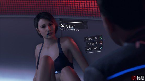 Talk to her until the timer runs down