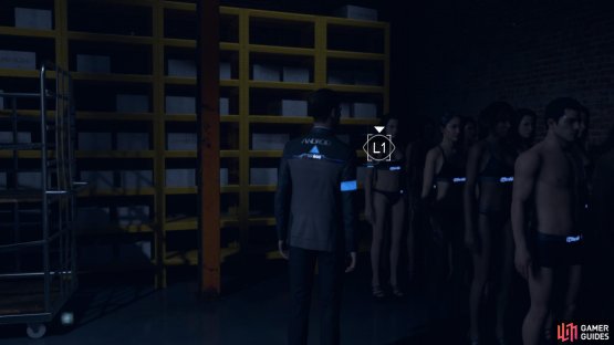 Use R2 to follow it to the back corner