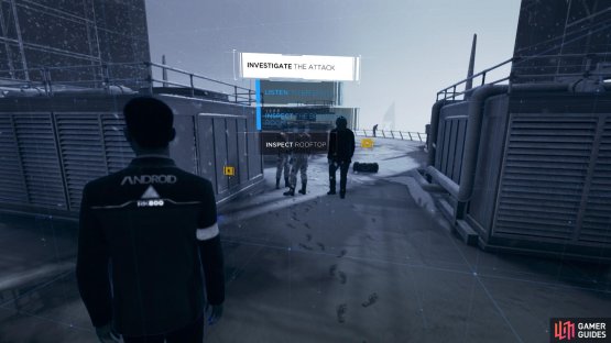 Analyse all the yellow markers on the roof