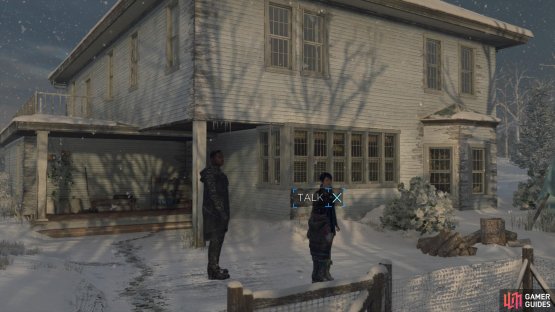 Talk to Alice before going inside