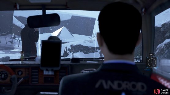 Exit the car to activate a cutscene