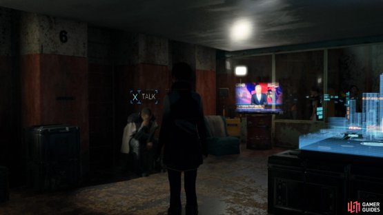 Find Markus on the upper floor in the back room