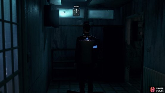 Follow the blood to the end of the hall by the bathroom