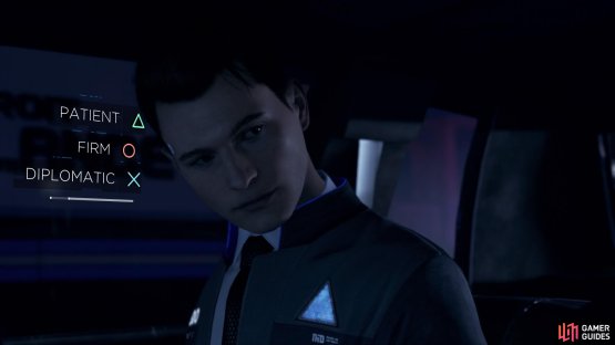 After agreeing to stay in the car, Connor will leave anyway
