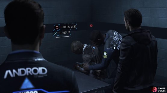 Intervene to stop the android from self-destructing