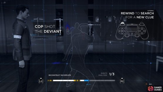 Reconstruct the confrontation between the officer and deviant